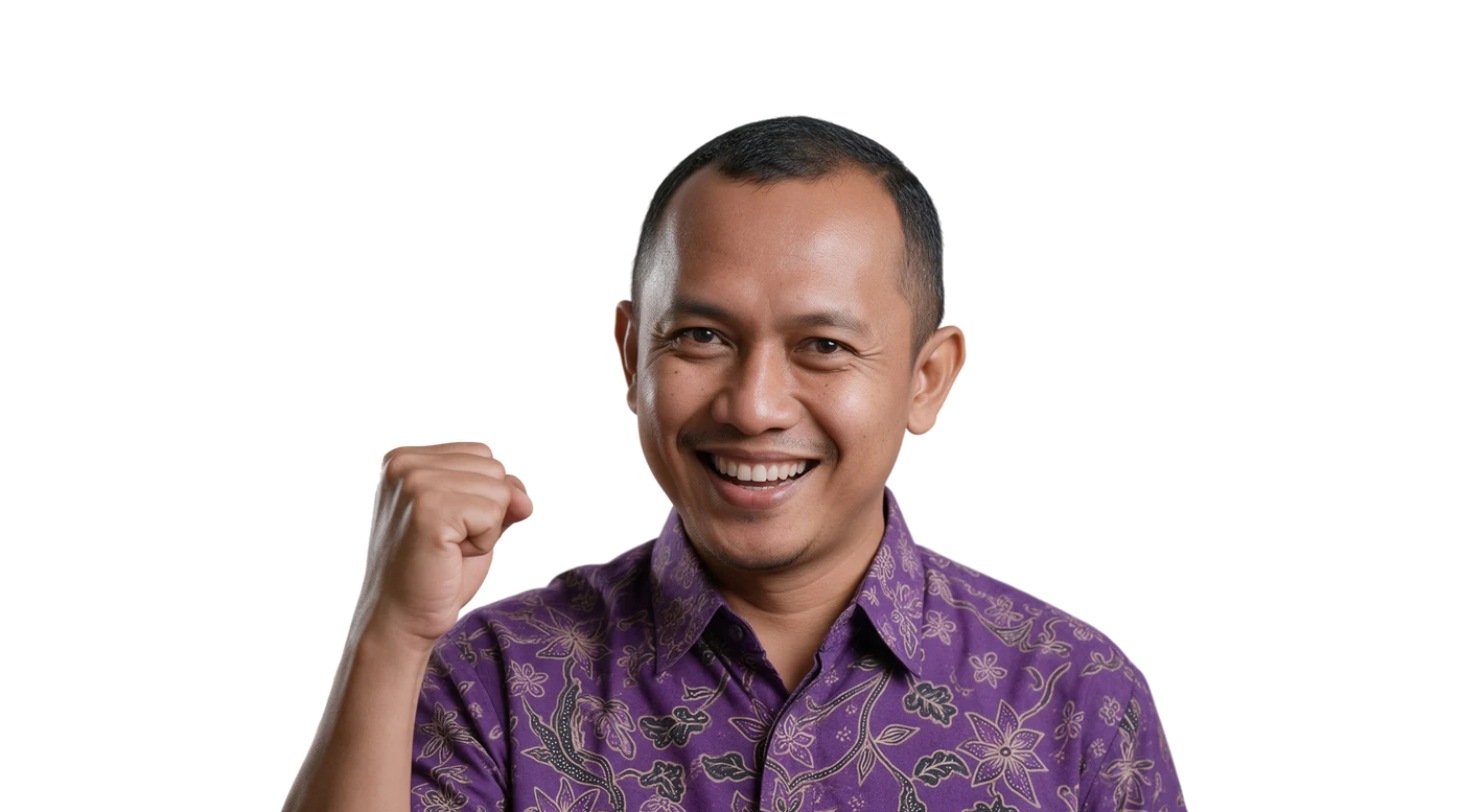 Kepala SMP Mustikane memberi semangat