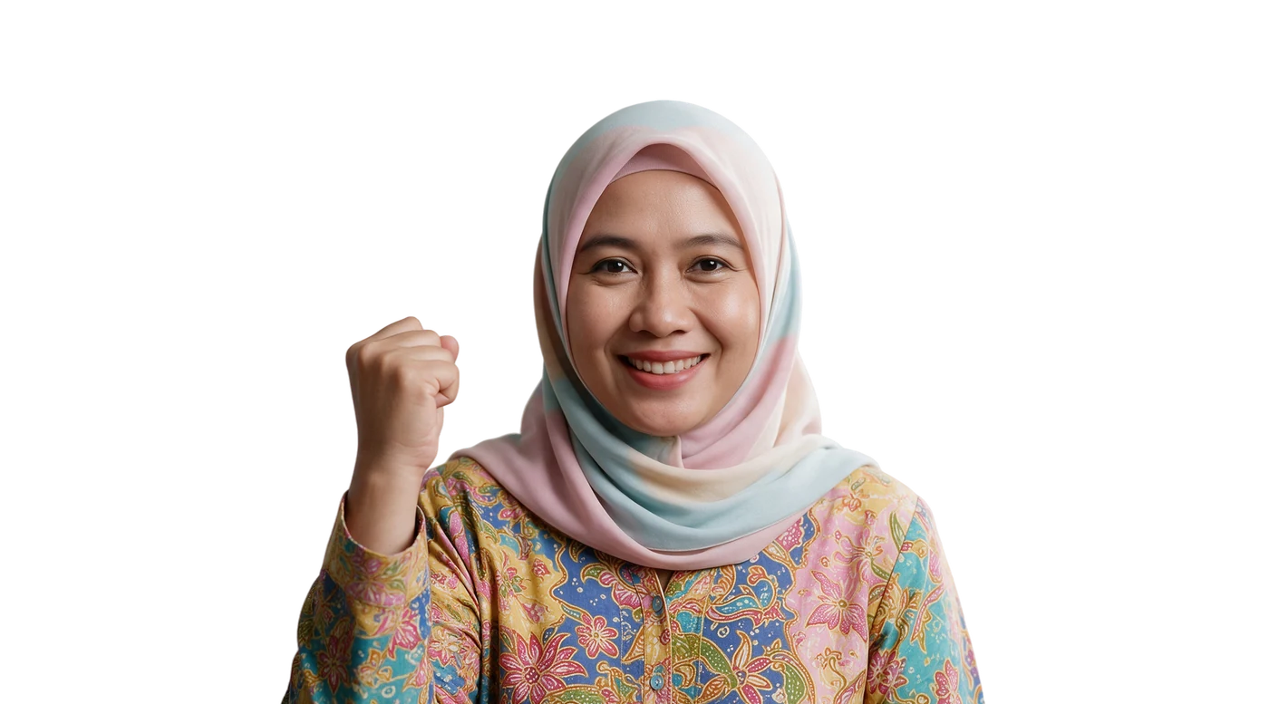 Kepala TK Mustikane memberi semangat